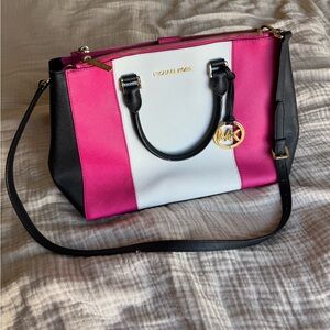 Michael Kors Pink Black  and White Women's Bag